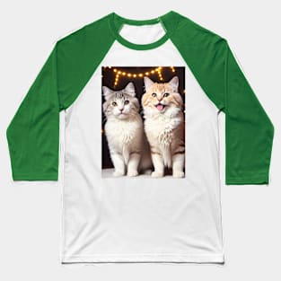 Happy New Year Cat - Modern digital art Baseball T-Shirt